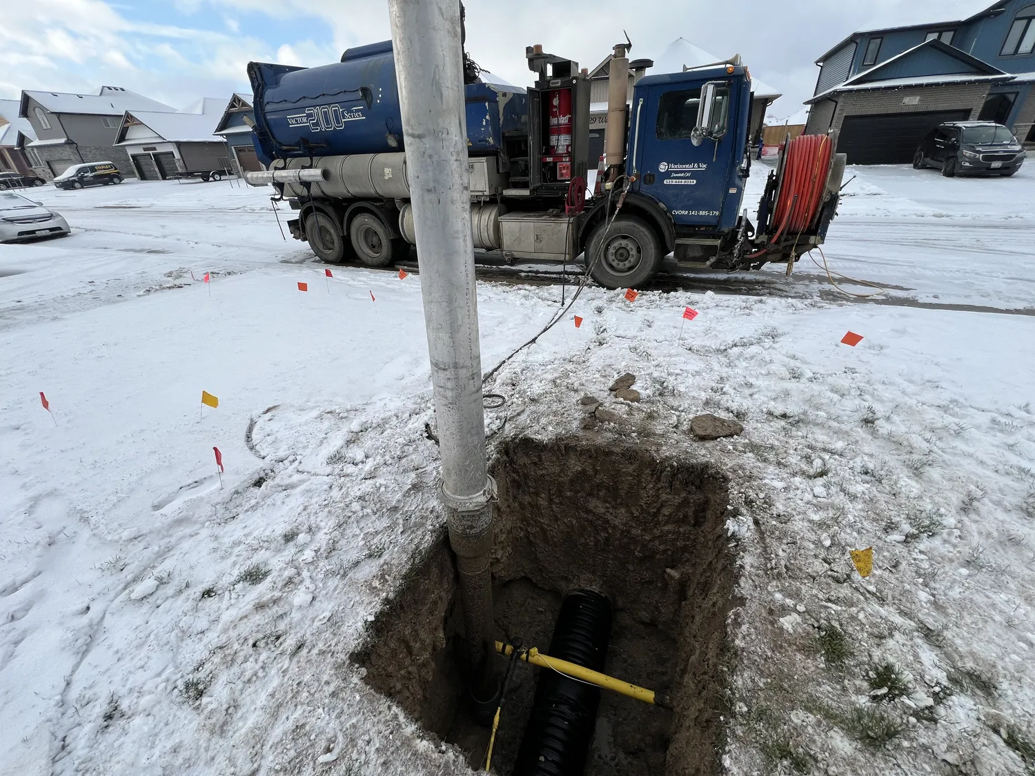 CT Hydrovacs hydrovac excavation in progress